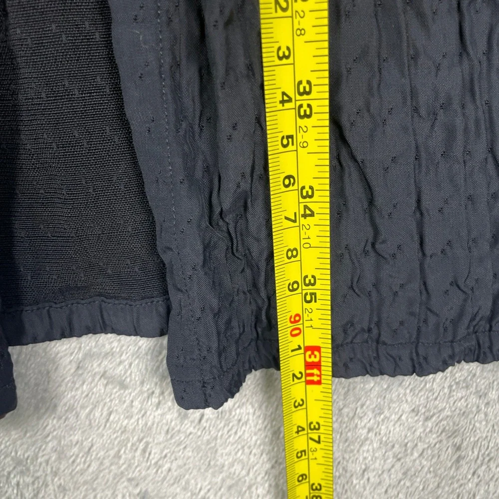 Eileen Fisher Maxi Skirt Womens S Black Very Good Textured Wool Blend Italian - Picture 7 of 7